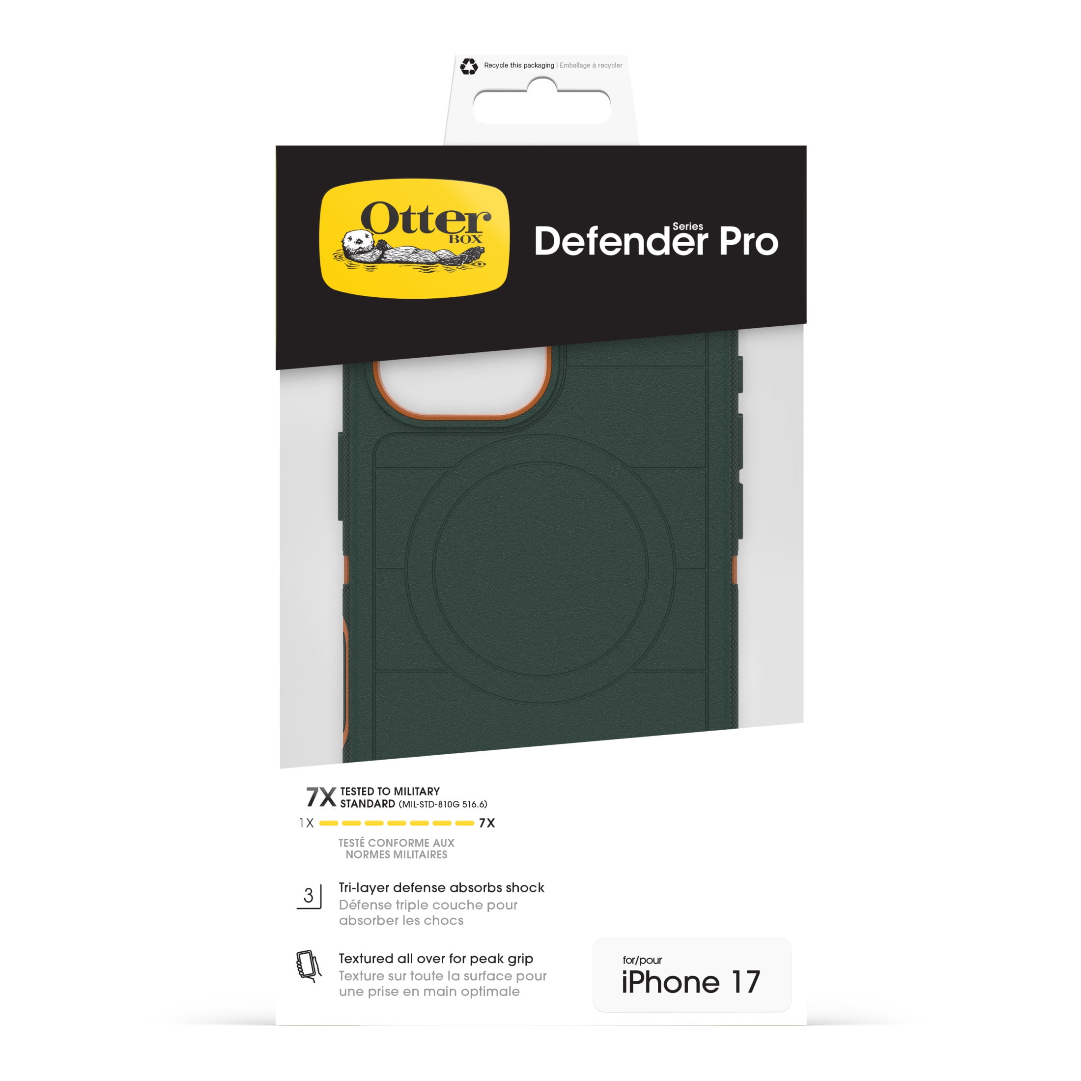 OtterBox Defender Series Pro Case with MagSafe and Camera Control for Apple iPhone 17 - Green