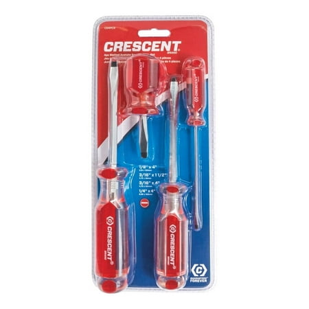 UPC: 0037103318770 | Crescent 4 Piece Slotted Screwdriver Set