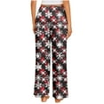 thumbnail image 6 of SOOMLON Womens Pajama Pants Cozy Funny Graphic Pajama Bottoms Adult Loose Warm Winter Lounge Sleepwear Pjs Pants Elastic Waist Cozy Wide Leg Pants Nightwear Colorful XL, 6 of 7