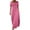 Pink, variant on Summer Plus Size Dresses for Womens 2025 Fashion Solid Color able Casual Loose Short Sleeved V-neck Long Skirt Dress With Dress