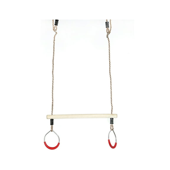Kids Trapeze Swing Bar with Rings with Hanging Ropes