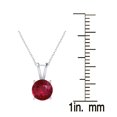 thumbnail image 3 of Sterling Silver with Natural Garnet Solitaire Pendant with 18" Chain, 3 of 3