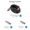 thumbnail image 4 of BNC Cable,60ft 2-in-1 Video Dvr Cctv Cable Bnc 2-in-1 Video Bnc Cable Video Cctv Bnc Cctv Cable Eryue Rca Cable, 4 of 6