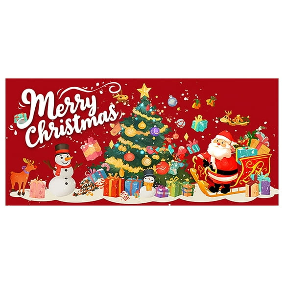 BotaniNest Snowman Garage Door Banner Merry Garage Door Hanging