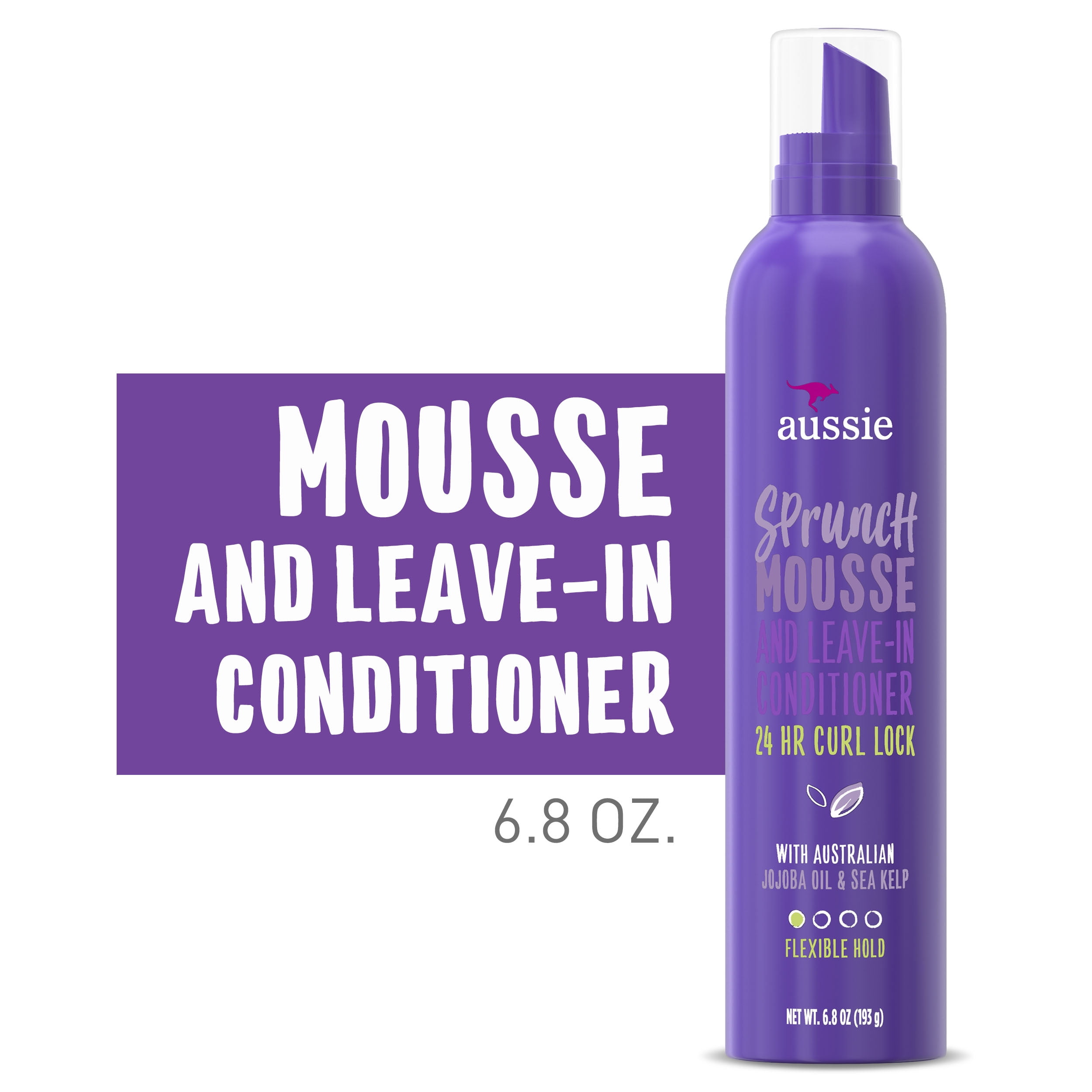 Aussie Sprunch Mousse and LeaveIn Conditioner, Flexible Hold, 6.8 oz
