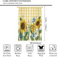 thumbnail image 2 of Sunflower Blackout Curtains Spring Beautiful Floral Bright Yellow White Buffalo Check Plaid Colorful Rustic Art Print for Living Room Bedroom Kitchen Decor Rod Pocket Window Drapes 2 Panels 42x63in, 2 of 6