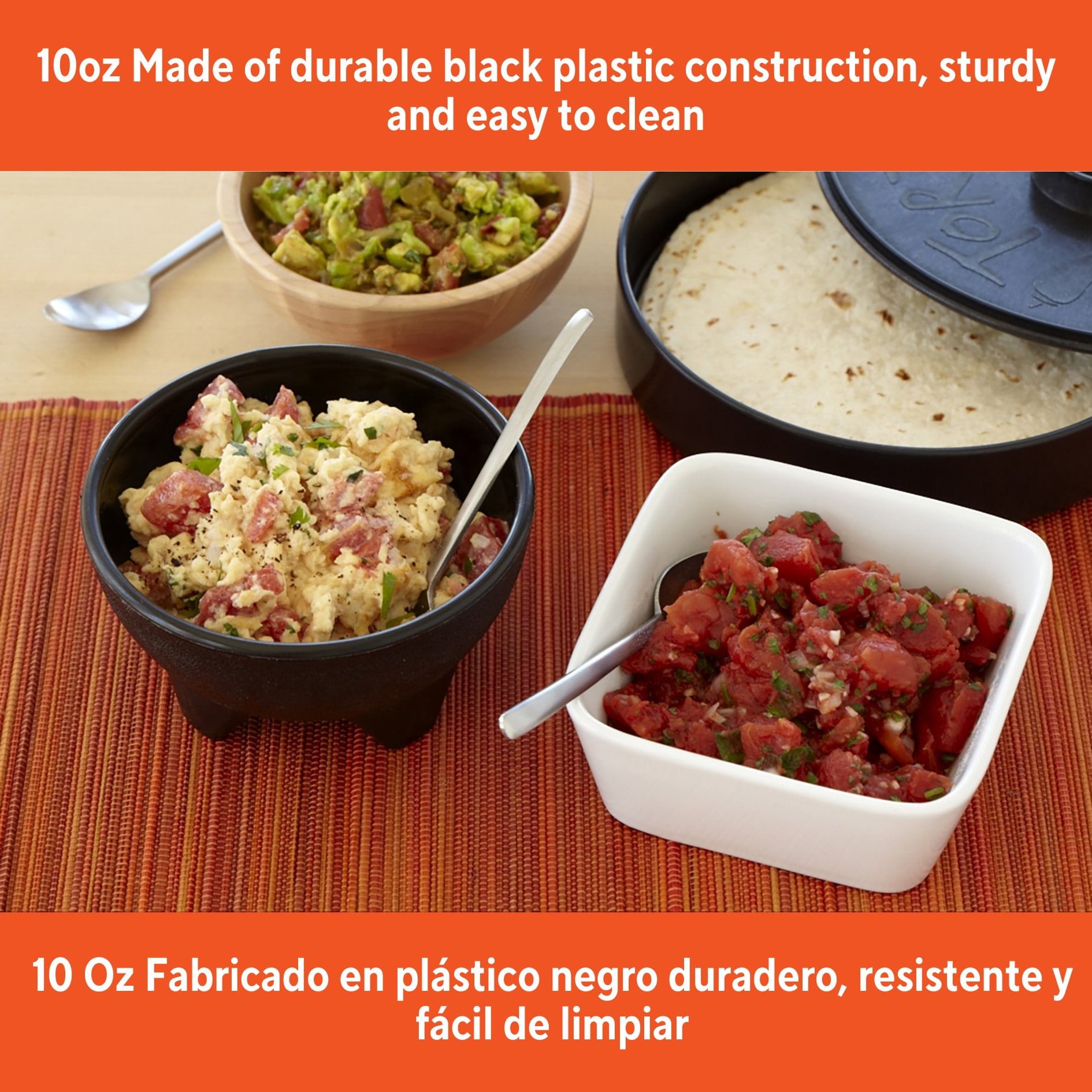 IMUSA 10oz Salsa Dish, Black