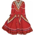 thumbnail image 3 of Girls Jalisco Dress Wide Skirt Folklorico 5 De Mayo Fiesta Dance X-Small Red, 3 of 3