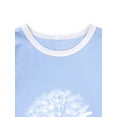thumbnail image 4 of Xuanfei Women Daisy Graphic Print Crew Neck Short Sleeve Contrast Color T-Shirt, 4 of 7