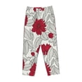 thumbnail image 4 of Xecao Leaves And Anemone Women's Straight Lounge Pajama Pants: The Epitome of Relaxed Sleepwear, 4 of 9