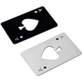 thumbnail image 4 of CUGBO 20 Pieces Poker Card Bottle Opener, Stainless Steel Credit Card Size Beer Opener Cap for Your Wallet , Suits for Wedding Birthday Party Tools (Silver, Black), 4 of 7