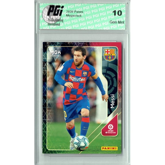 Lionel Messi 2020 Panini #70 Megacracks Barcelona Rare Trading Card PGI 10