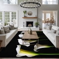 thumbnail image 4 of Area Rug for Living Room, White Floral Non-Slip Indoor Large Carpet for Bedroom/Dining Room, Modern Art Summer Botanical Watercolor Washable Low-Profile Rectangle Floor Runner Rugs - 5 x 7 Ft, 4 of 7