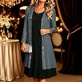 thumbnail image 6 of Fjofpr Womens Glitter Sequin Cardigan Long Sleeve Sparkle Women'S Solid Color Chiffon Cardigan with Sequin Border Elegant Long Sleeved Cover Shirt Cocktail Party Cardigan Jacket, 6 of 7