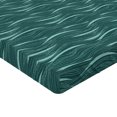 thumbnail image 4 of Ambesonne Abstract Fitted Sheet, Ethnic Style Wavy Stripes, Full Size, Pale Seafoam and Hunter Green, 4 of 5