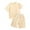 Beige, variant on 2DXuixsh 2Pcs Toddler Outfits Girl Summer Cotton Shirt Short Sets Comfortable Soft Breathable Short Sleeved Sweatshirt Pants Solid Color Boys Outfits Light Gray Size 4