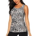 thumbnail image 1 of Fotbe Leopard And Zebra Blusas Sin Mangas para Mujer – Estilo Casual, Corte Suelto, Slim-Fit, Cuello Redondo Deportivo, Tops de Verano para Gimnasio y Yoga-X-Large, 1 of 7