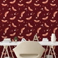 thumbnail image 2 of Ambesonne Spring Peel & Stick Wallpaper for Home, Butterflies Flowers Moons, 13"x36", Dark Maroon and Dried Rose, 2 of 5
