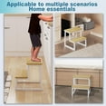 thumbnail image 5 of Step Stool for Adults & Kids,Holds up to 500Lbs,Heavy Duty Sturdy Steping Stool for Kichen/Bathroom/High beds, Wooden&Metal Frame, Non-Slip Rubber Pads, 5 of 9