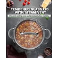 thumbnail image 4 of Cook N Home - Batería de cocina (acero inoxidable), color plateado, Silcone handle, Plateado, 12 piezas, 1, 4 of 5