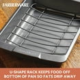 thumbnail image 5 of Farberware Bakeware 14.75 x 10.75 Inch Nonstick Roaster with U-Rack, Dishwasher Safe and Oven Safe to 450°F, Gray, 5 of 8