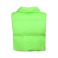 thumbnail image 5 of jsaierl Cropped Puffer Vest Women Full Zip Sleeveless Padded Jacket Solid Stand Collar Down Top Quilted Bubble Waistcoat, 5 of 9
