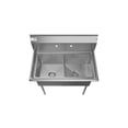 thumbnail image 2 of Pemberly Row 15x15x12 NSF Stainless Steel Kitchen Prep & Utility Sink in Silver, 2 of 6