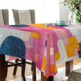 thumbnail image 4 of Yayeee Tablecloths for Rectangular Tables 54 x 54 inch Party Table Cover, Art Geometric, 4 of 6