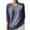 Blue, variant on GigrtiJin Women's 3/4 Sleeve Shirts Solid Color Knitted Casual Crew Neck Top Spring Summer Lightweight Loose Blosue