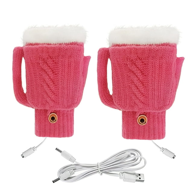 TIELUTT Winter Heating Warm Gloves Usb Gloves Mobile Power Computer Heating Gloves Mug Shape Gloves Leg Strengthening Abdomen Floor Pedal Exercise Abs Couch Bike Pedal