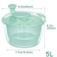 thumbnail image 2 of Salad Spinner Large, Lettuce Dryer Spinner Quick Dry Design, 5.3 Quarts Fruit Washer With Bowl, Non-slip Pad, 2 of 5