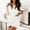 White, variant on FRSASU Women's Summer Dresses,Wrap V-Neck Long Sleeve Ruched Party Mini Dress Solid Elegant Slim Short Skirt White