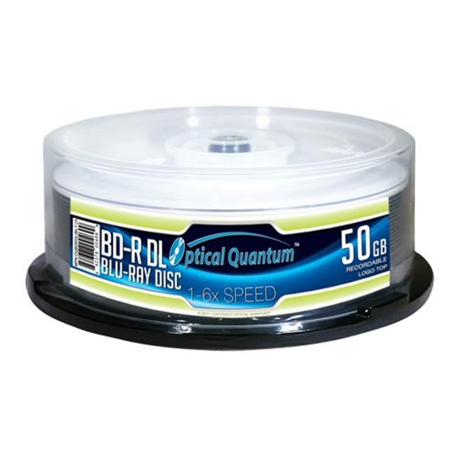 25 Pack 6X 50GB BDR DL BluRay Blank Disc Logo Top