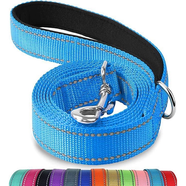 Jinswick Reflective Dog Leash Dog Training Leash Nylon Braided 4ft 5ft 6ft Heavy Duty with D for Large and Medium Dogs Comfortable for Running Training