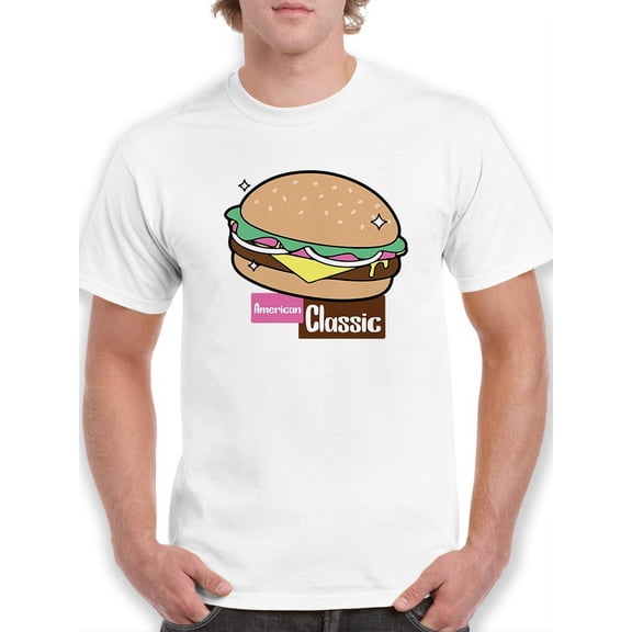 American Burger Classic Men T-Shirt, Male Large