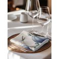 thumbnail image 6 of Blue Pumpkins Fall Cloth Napkins Set of 6 Reusable Dinner Napkins, Rustic Thanksgiving Eucalyptus Leaves Cocktail Napkin Washable Table Napkins for Wedding/Holiday Party/Baby Shower 20"x20", 6 of 7
