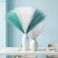 thumbnail image 7 of 30pcs Blue Faux Pampas Grass Decor, 21.6in Fluffy Artificial Colored Pampas Grass Short Light Blue Fake Pampas Vase Filler Flower Arrangement for Home Wedding Centerpieces  Decorations, 7 of 7