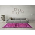 thumbnail image 3 of Ahgly Company Indoor Square Medallion Pink Traditional Area Rugs, 4' Square, 3 of 4