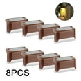 thumbnail image 1 of POINTERTECK 8Pcs LED Solar Path Stair Outdoor Light Garden Fence Landscape Lamp Lights Decor Brown, 1 of 8