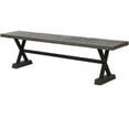 thumbnail image 2 of Noble House Chalmette Outdoor Brown Concrete and Steel Dining Bench, 2 of 20