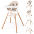 thumbnail image 1 of Patiojoy 3 in 1 High Chairs for Babies and Toddlers, Eat and Grow Convertible Highchair with Foot Rest Beige, 1 of 9