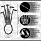 thumbnail image 2 of Pulsera de calavera de 2 piezas con anillo Pulsera de metal Pulsera de dedo de calavera Hombres Mujeres Joyería de cosplay de Halloween, Metal negro JM, 2 of 7