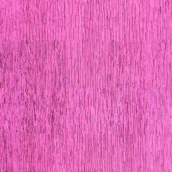 Ahgly Company Indoor Square Abstract Pink Modern Area Rugs, 8' Square
