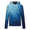 thumbnail image 3 of Ceisia Blue Gradient Hooded Top Men's Slim Fit Long Sleeve UV Protective Face Mask Shirt Blue L Gifts, 3 of 5