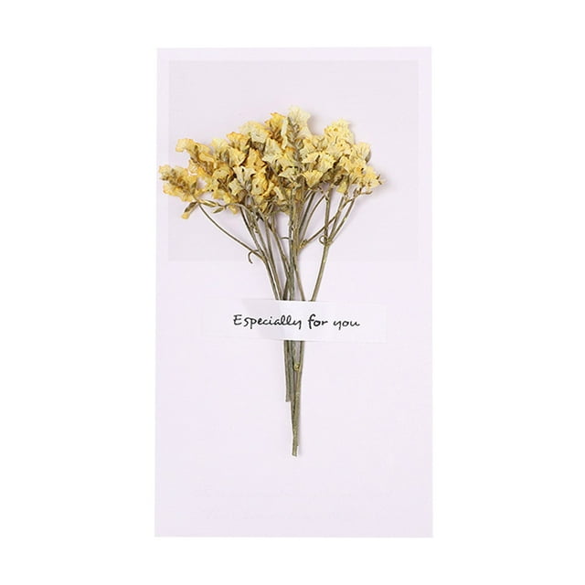 SIfdSeng Get it Fast Christmas Charm Dried Flower Greeting Card Festive Design Natural Holiday Sentiments Idea