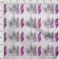 thumbnail image 3 of oneOone Polyester Lycra Violet Tissu Monuments Voyage Robe Tissu Matériel Tissu Imprimé par la Cour 56 Pouces de Large, 3 of 4