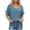 Navy, variant on cocolona Summer Linen Tops for Women V Neck Short Sleeve Shirts Basic Casual Daily Blouses Tee