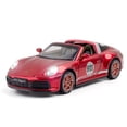 thumbnail image 5 of 1:32 Porsche 911 Targa 4S Convertible Simulation Alloy Car Model Decoration Collection Gift Toy Die Casting Model Boy Toy F365 Blue With box, 5 of 5