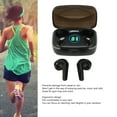 thumbnail image 4 of Auriculares Inalámbricos, Negros 5.3 Auriculares Con Cancelación De Ruido Transmisión Estable Estéreo IPX7 Impermeable Con Estuche De Carga Para Fitness Para Computadora, 4 of 8