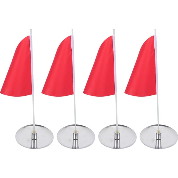 PENIKOKO 4Sets Golf Hole Cup and Flag Set Red Durable Design for Indoor and Outdoor Putting Practice